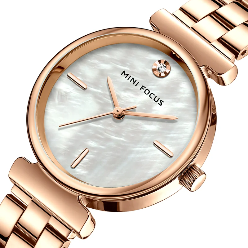 MINI FOCUS Luxury Diamond Women Watches Fashion Marble