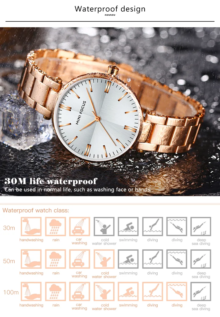 MINI FOCUS Women’s Quartz Watch | Stainless Steel | OEM Logo | Factory Direct Wholesale