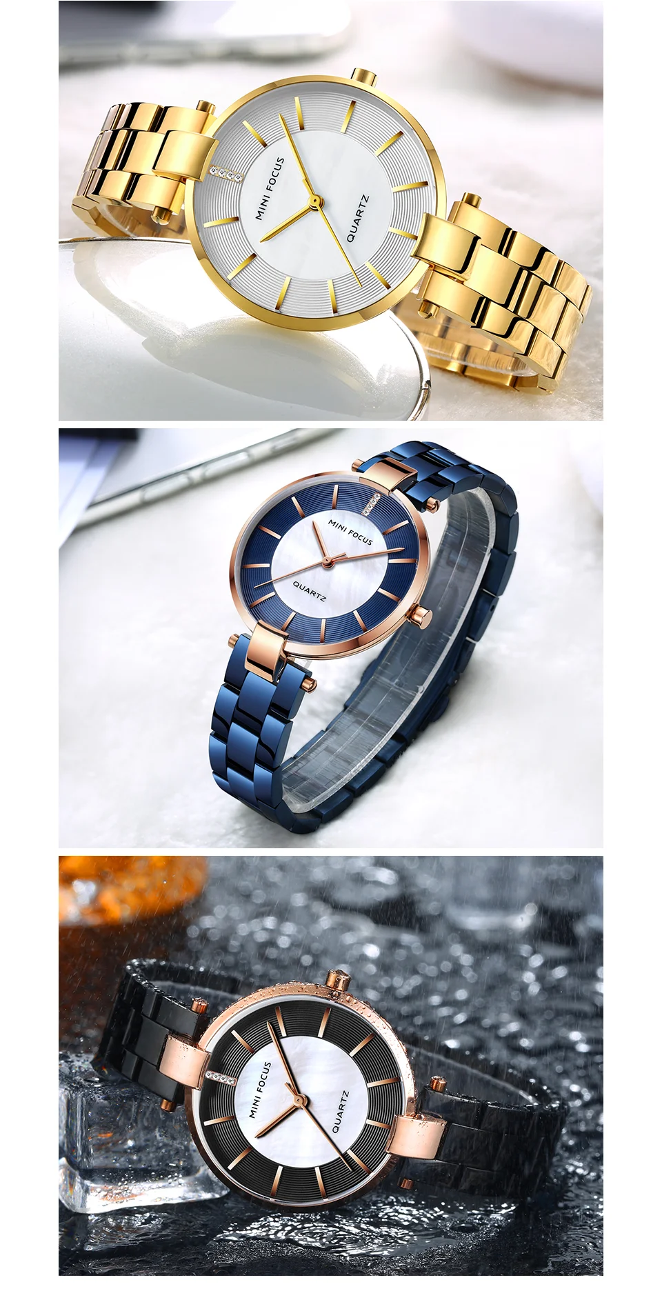 MINI FOCUS MF0224L Stylish Women’s Quartz Watch | Luxury Stainless Steel Band Cute Design Factory Wholesale