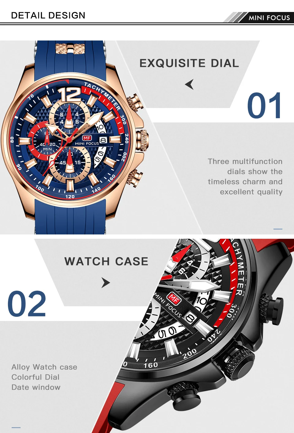 Mini Focus Men's Quartz Sport Watch | Luxury Silicone Strap Wristwatch for Wholesale