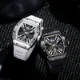Carbon Fiber Automatic Watch Luminous Silicone Strap