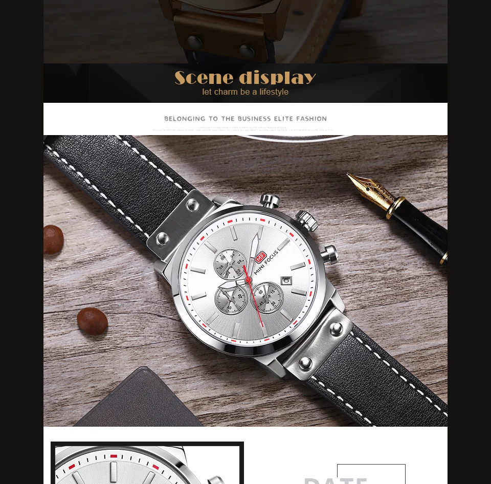 Mini Focus MF0110G Men’s Luxury Sports Quartz Watch | Chronograph & Waterproof | Factory Wholesale