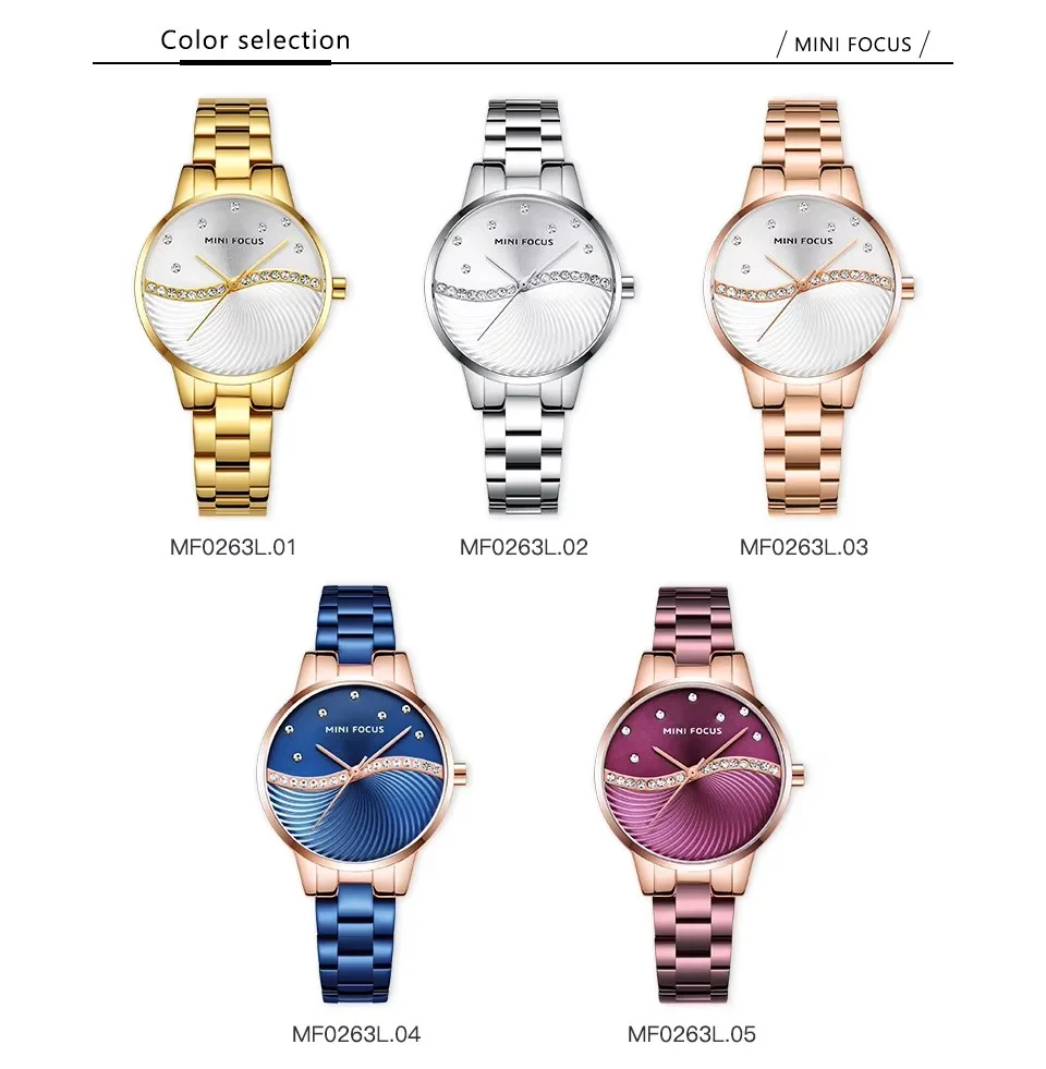 MINI FOCUS Women's Quartz Watch | Stainless Steel Band | Factory Direct OEM Supplier