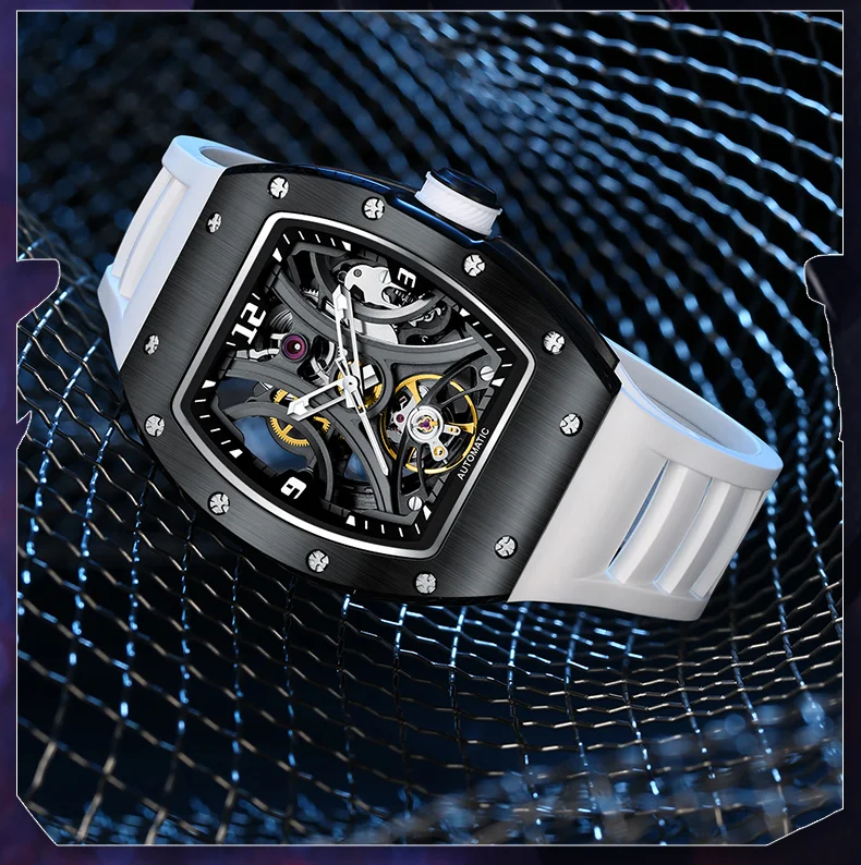 Chance Luxury Carbon Fiber Automatic Tourbillon Watch for Men – Wholesale Mechanical Timepiece