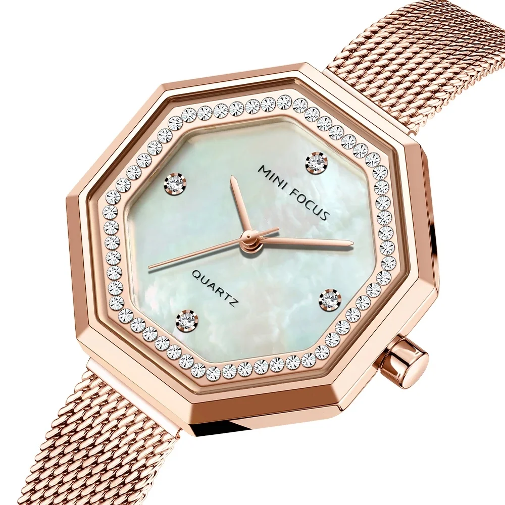 MINI FOCUS Diamond Brand Luxury Fashion Women Quartz Watch