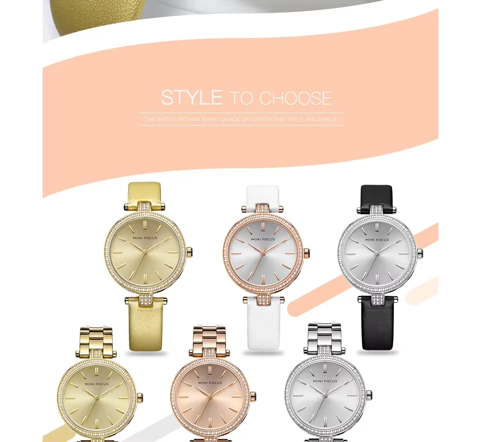 Mini Focus MF0039L Women’s Luxury Stainless Steel Quartz Watch | Waterproof Elegant Silver Wristwatch | Factory Wholesale