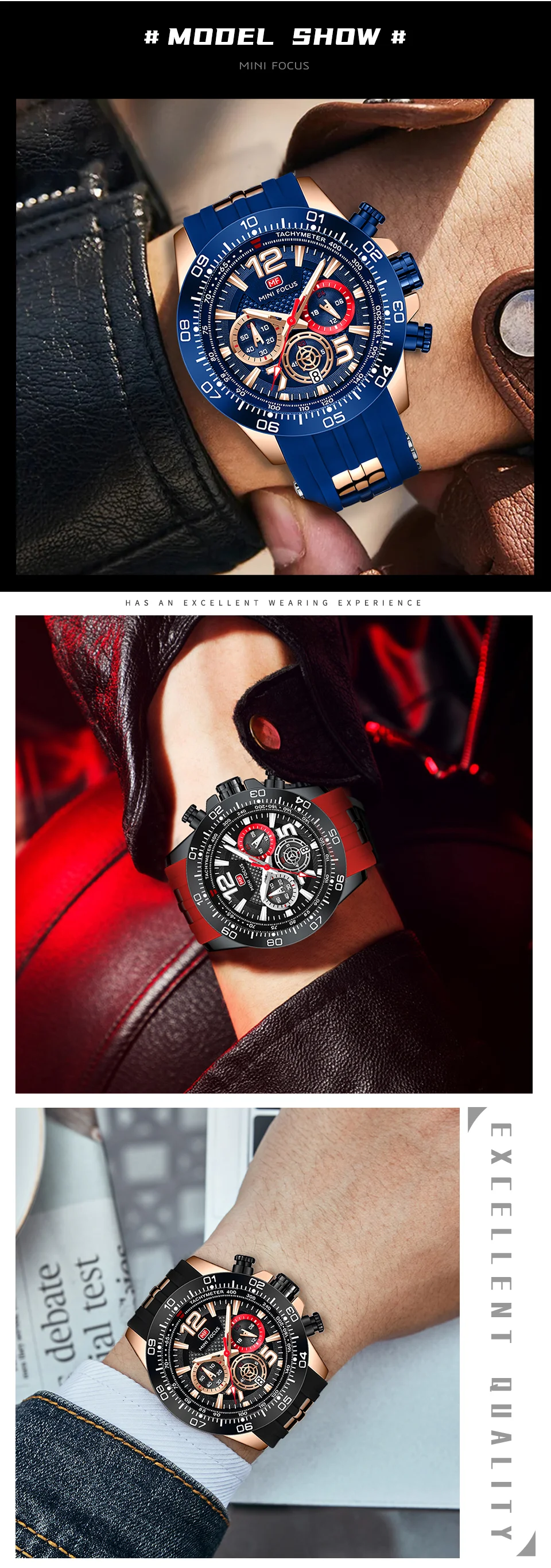 Mini Focus Men’s Sports Chronograph Watch – Luminous, Waterproof, Factory Wholesale