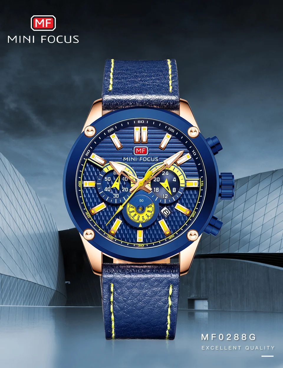 Mini Focus Men’s Quartz Sport Watch | Waterproof Leather Strap Wristwatch for Wholesale