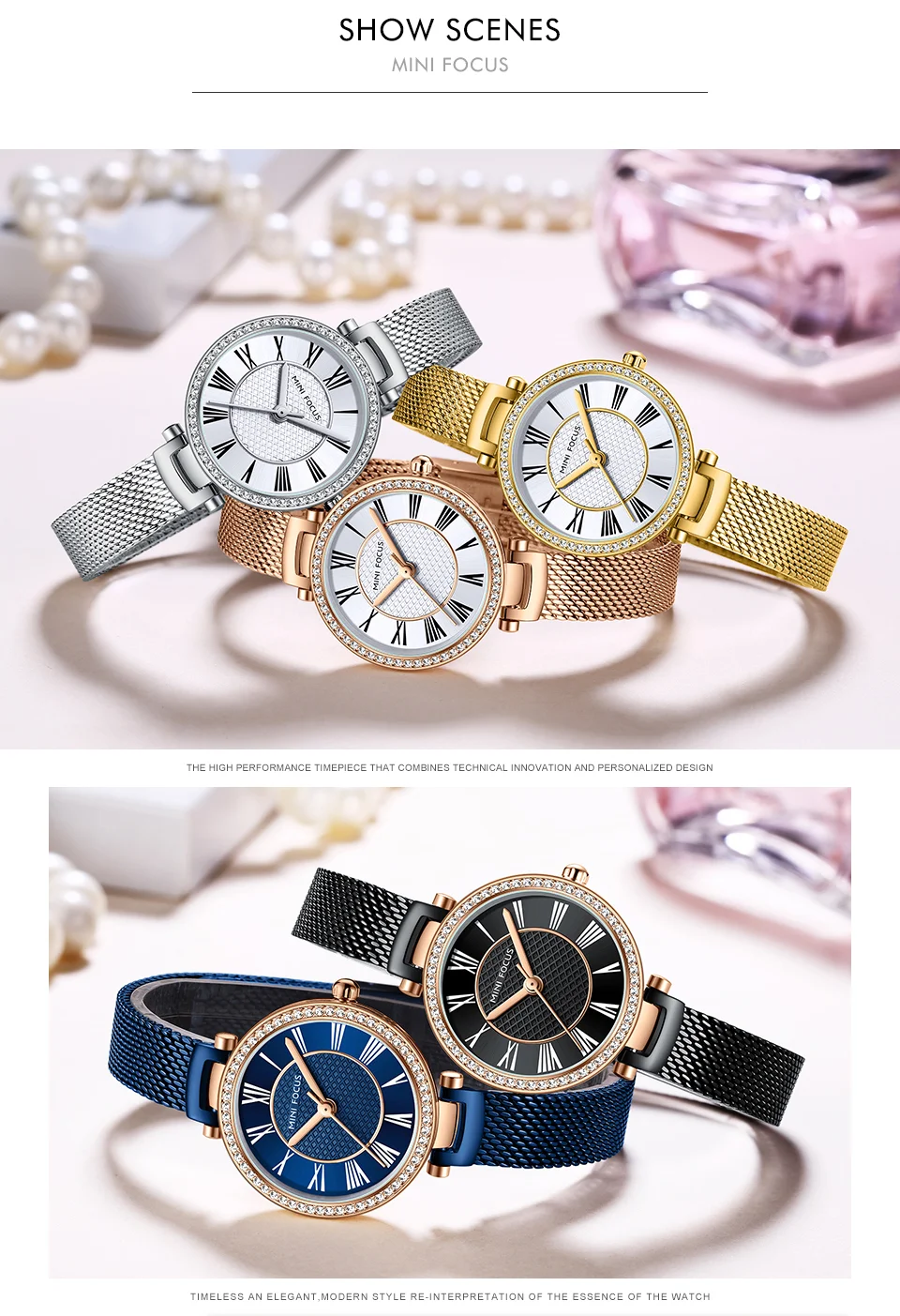 MINI FOCUS MF0423L White Dial Women&rsquo;s Quartz Watch with Stainless Steel Strap and Analog Display for Wholesale
