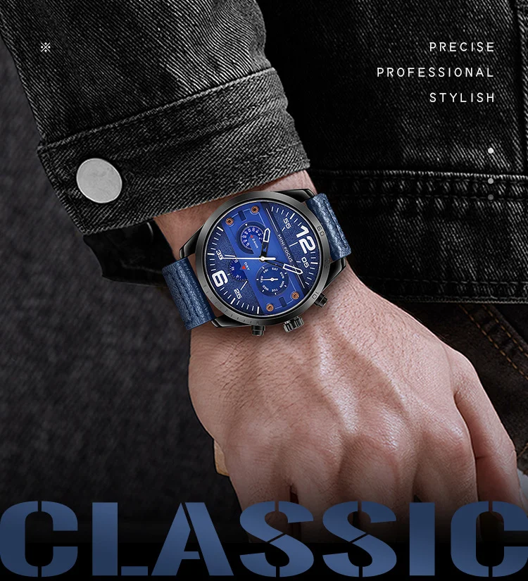 MINI FOCUS MF0068G Men’s Quartz Watch | Leather Strap Wristwatch | OEM Factory Price Custom Logo