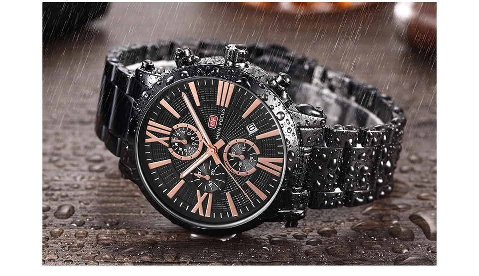 MINI FOCUS MF0219G Modern Luxury Men’s Sport Quartz Watch | Waterproof Stainless Steel Factory Wholesale