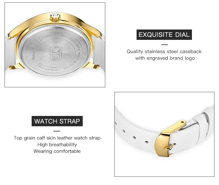 Mini Focus Women’s Quartz Watch | Elegant Blue Dial Ultra-Thin Waterproof Leather Strap Factory Wholesale