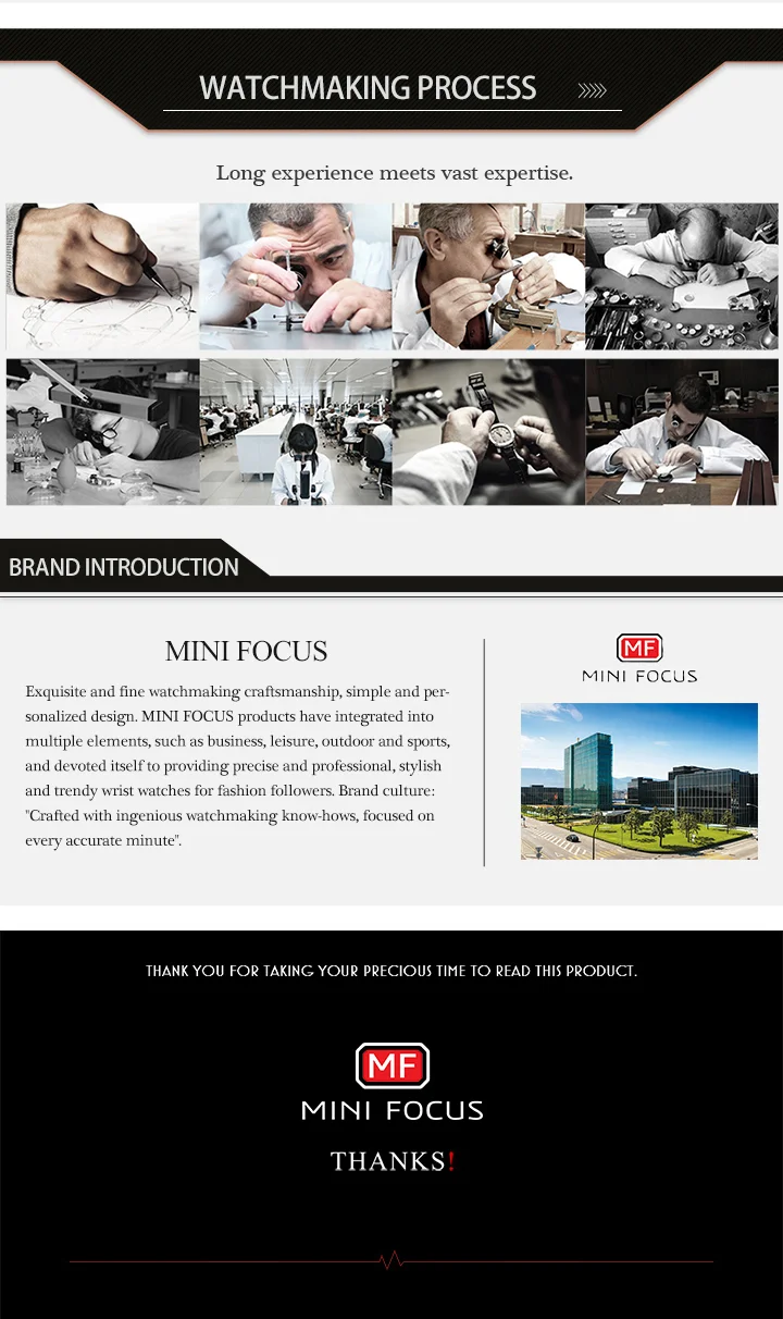 Mini Focus Racing Style Men's Watch Car Wheel Design Quartz Chronograph Stainless Steel Chain