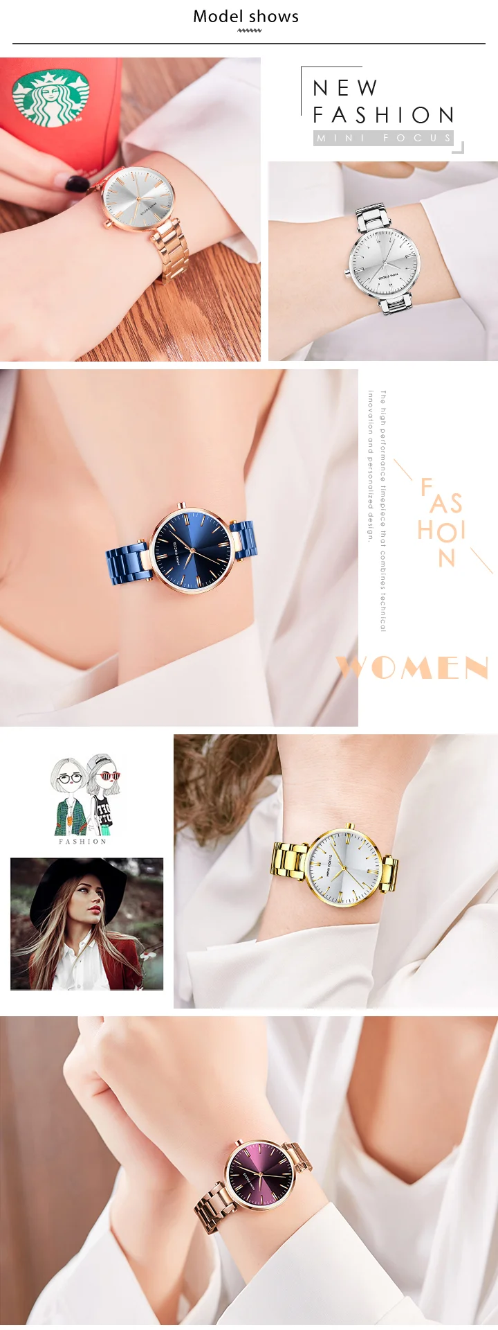 MINI FOCUS Women’s Quartz Watch | Stainless Steel | OEM Logo | Factory Direct Wholesale