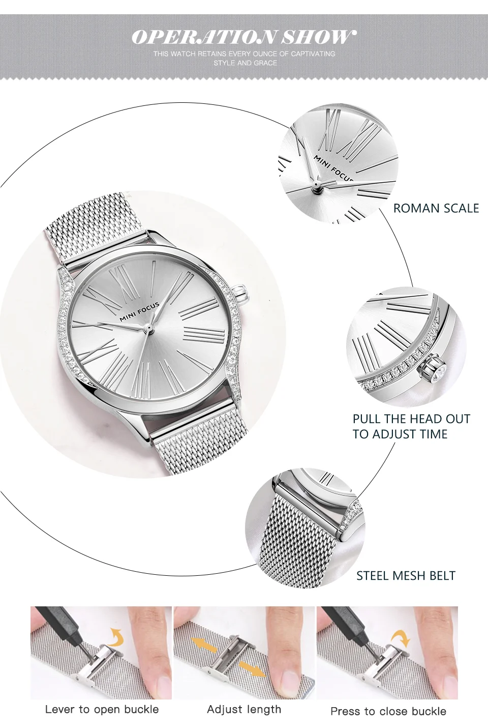 Mini Focus Luxury Women’s Quartz Watch | Factory Direct Sale Waterproof Leather Strap Wristwatch