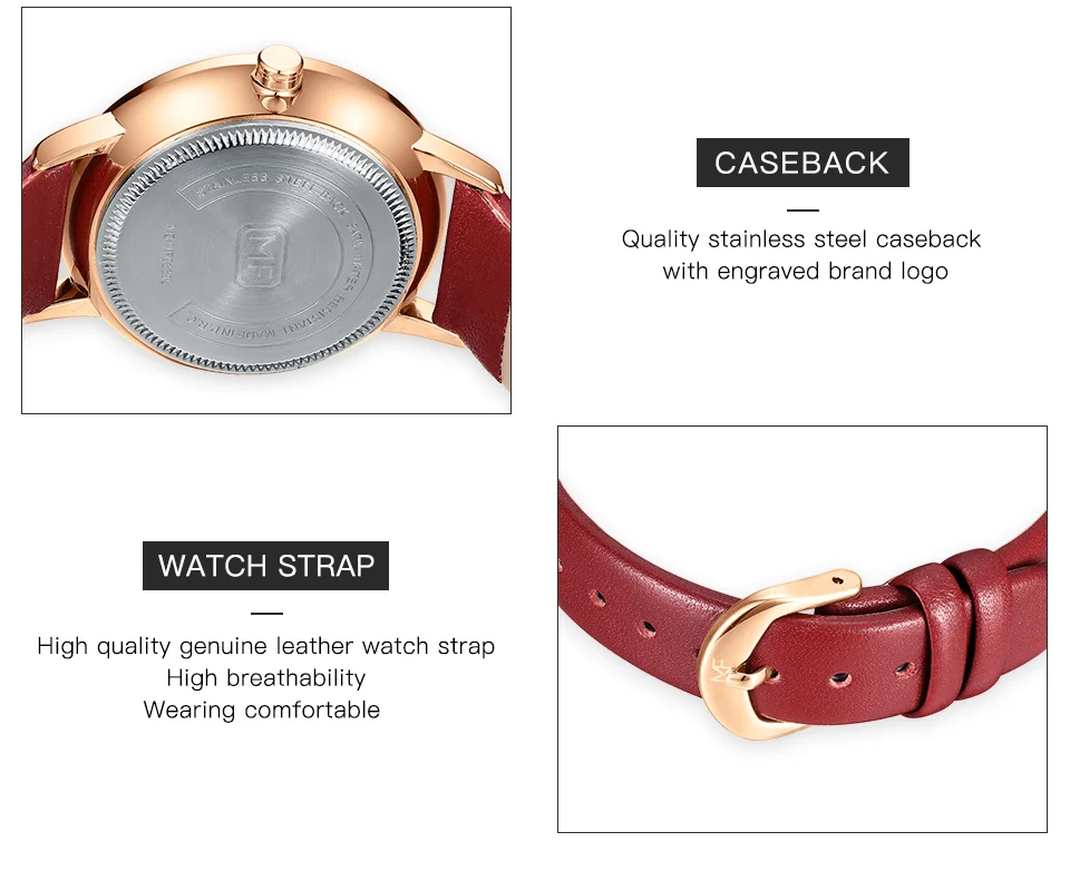 Elegant Leather Quartz Watch for Women – Premium Business Style by MINI FOCUS