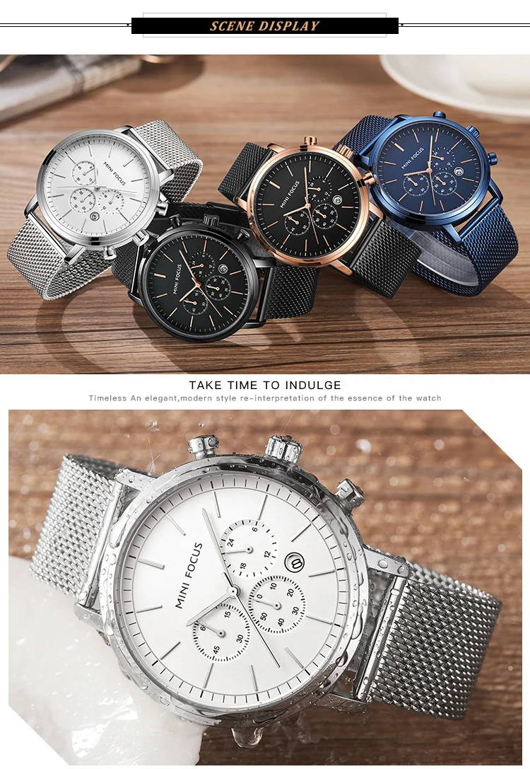Stylish Men’s Quartz Watch with Silver Mesh Band – Factory Wholesale for Global Watch Distributors