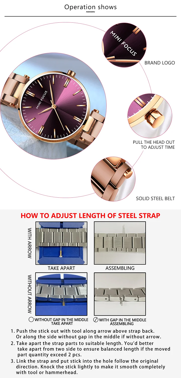 MINI FOCUS Women’s Quartz Watch | Stainless Steel | OEM Logo | Factory Direct Wholesale