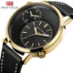 Mini Focus Men’s Business Watch Blue Dial Leather Strap