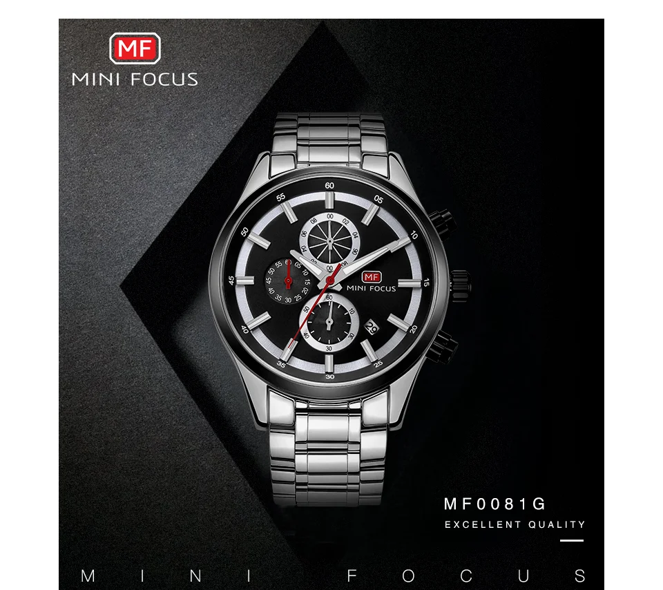 Mini Focus 0081 Men's Quartz Watch | High Quality Luminous Date Waterproof Band Fashion Accessory