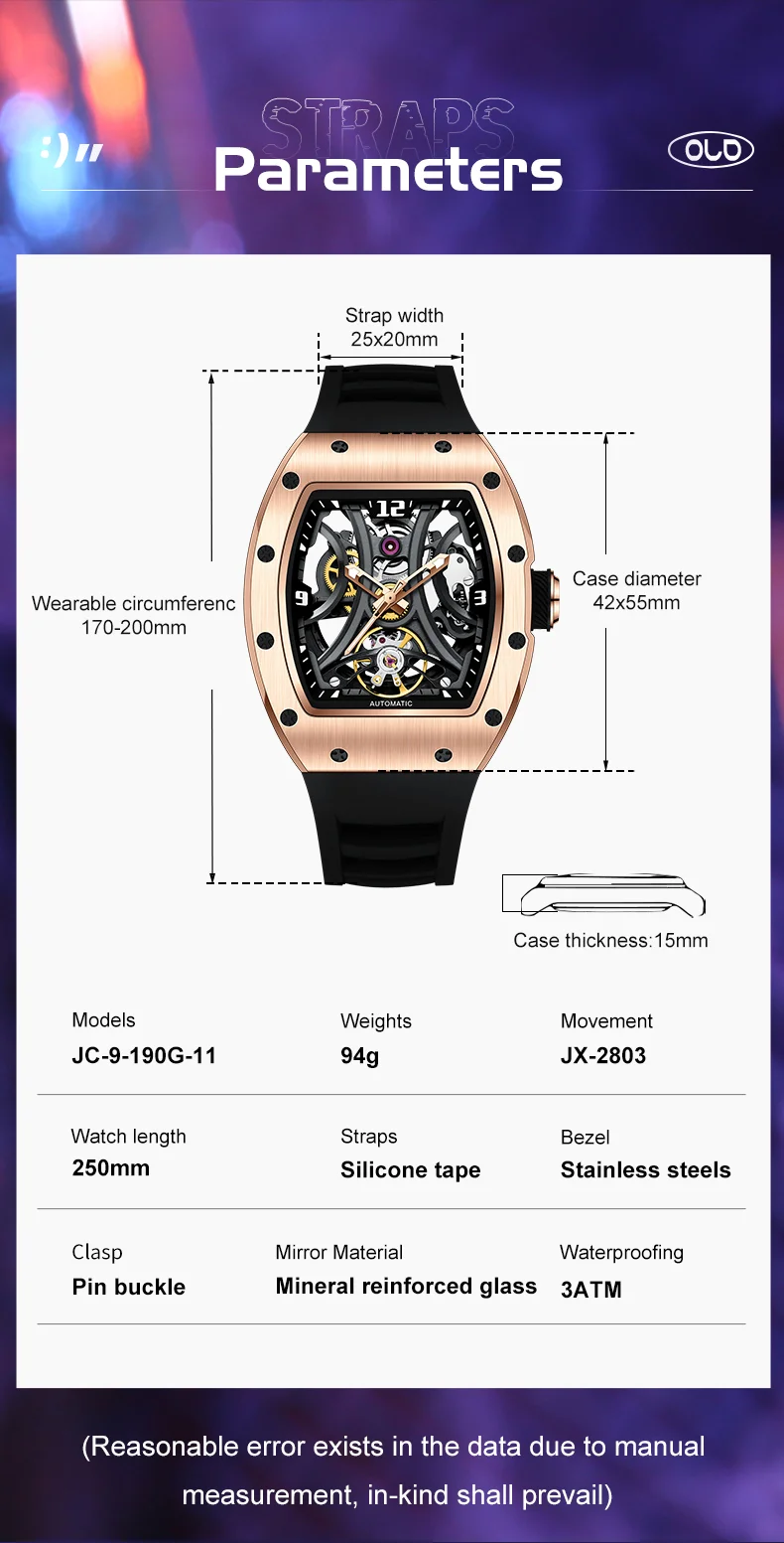 Chance Luxury Carbon Fiber Automatic Tourbillon Watch for Men – Wholesale Mechanical Timepiece