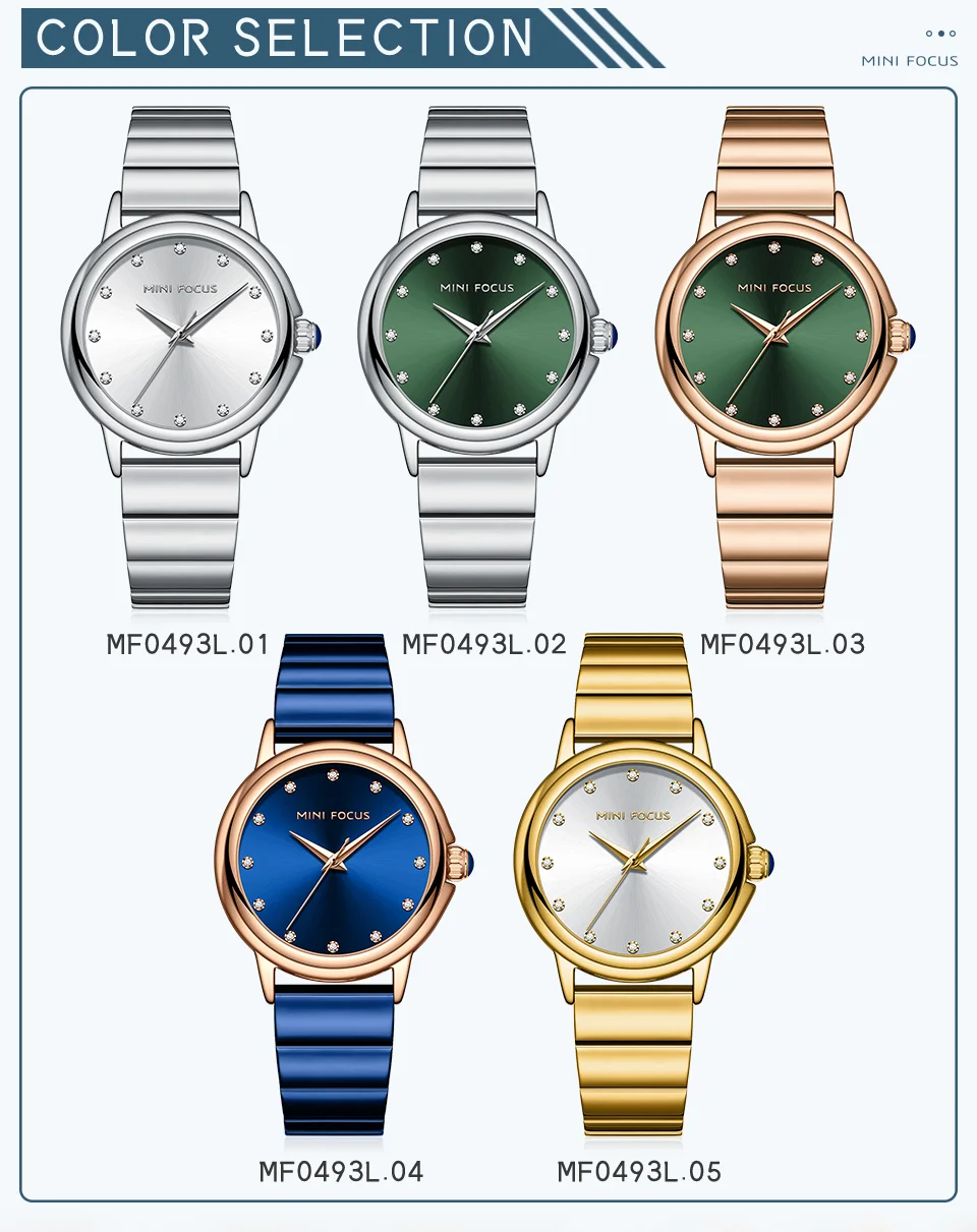 Mini Focus Luxury Diamond Women's Watch Waterproof Wristwatch for Wholesale