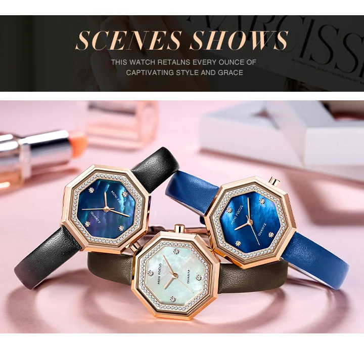 MINI FOCUS Elegance Shenzhen Women Timepiece – Stainless Steel Strap Waterproof Small Leisure Watch