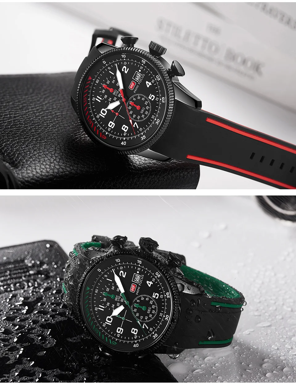 Mini Focus Luxury Silicone Sport Chronograph Men’s Quartz Watch | Waterproof Multifunction Business Wristwatch