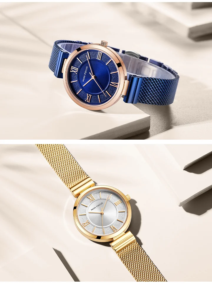 MINI FOCUS Women’s Quartz Watch | Luxury 5ATM Waterproof Sport Mesh Strap Wristwatch – Factory Wholesale