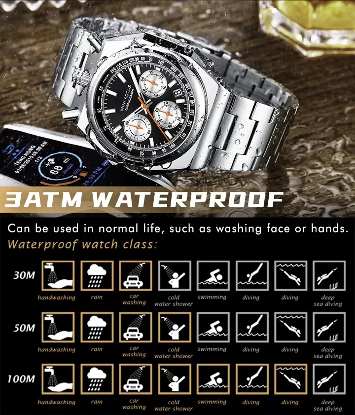 Wholesale MINI FOCUS MF0601G Men's Quartz Watch – Multifunction Waterproof Timepiece