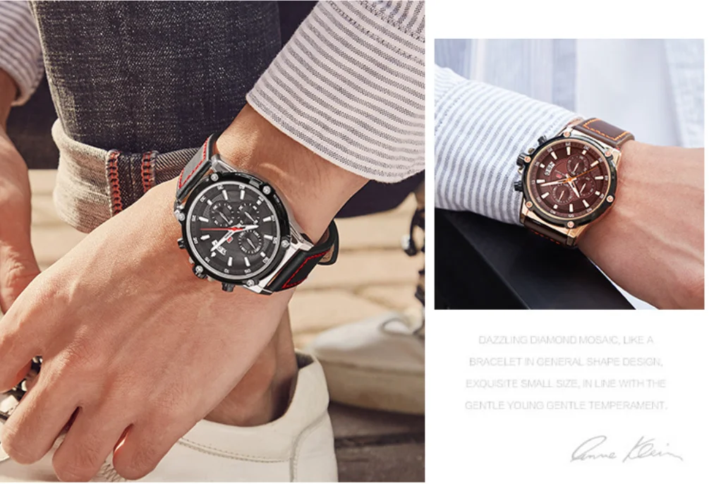 MINI FOCUS MF0175G Classic Business Men’s Watch | Waterproof Leather Quartz Watch Wholesale OEM