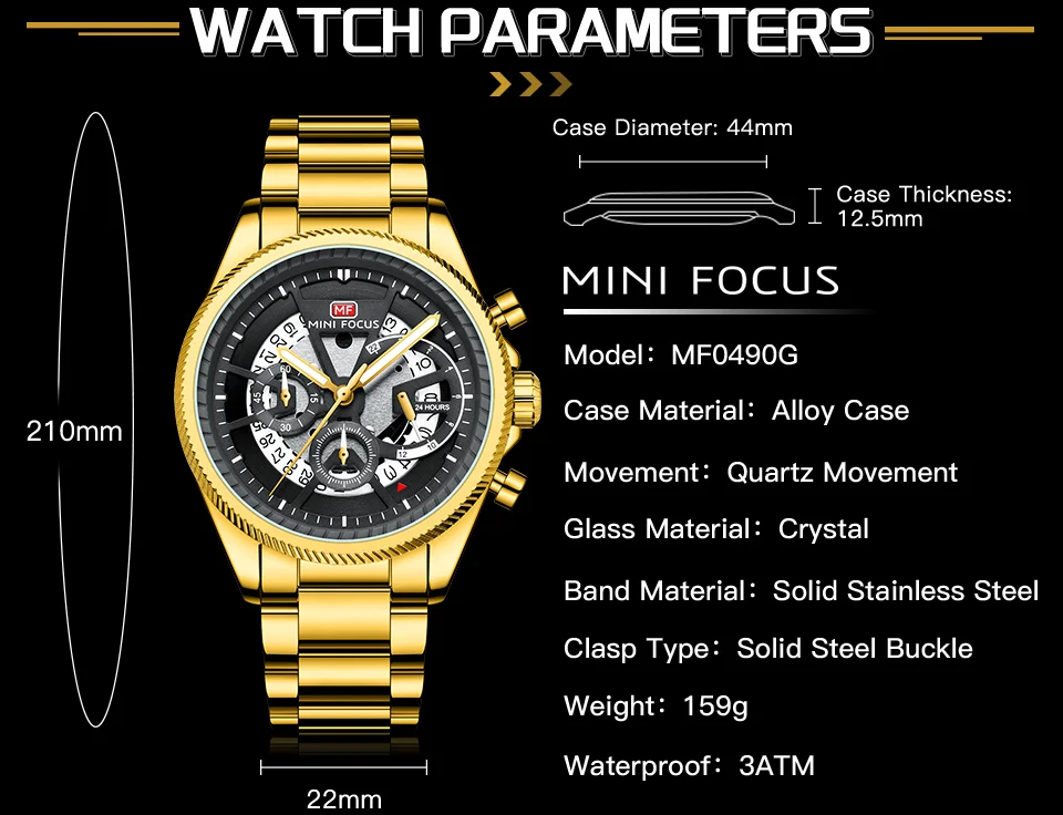Mini Focus Business Waterproof Men's Quartz Watch with 24H Timing & Luminous Display – Stainless Steel Band 