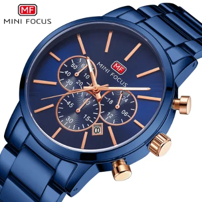 Luxury Men's Quartz Watch with Stainless Steel Band –