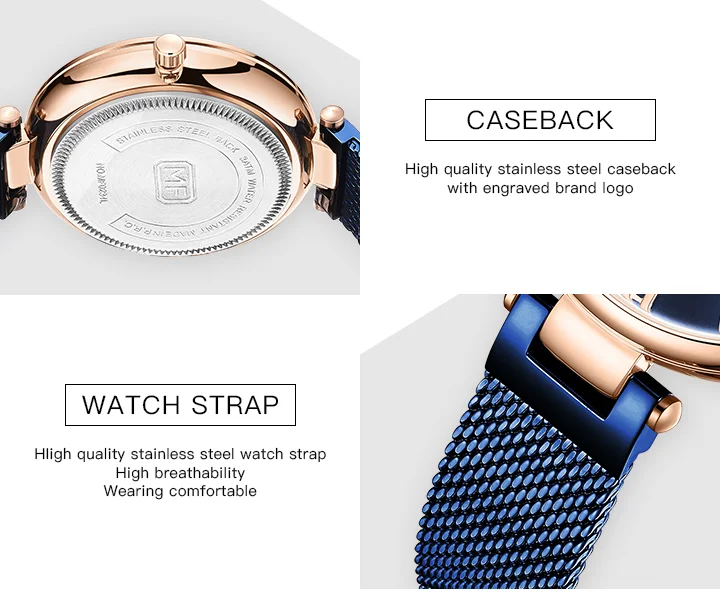 Mini Focus MF0234L Ladies’ Luxury Slim Quartz Watch | Stainless Steel Mesh Business Dress Watch