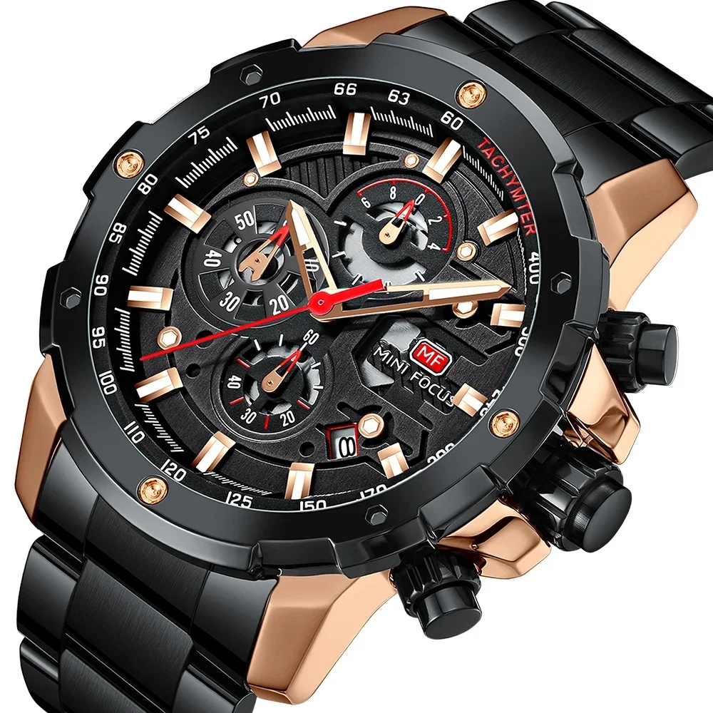 Luxury Sport Chronograph Men's Quartz Watch with