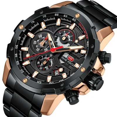 Luxury Sport Chronograph Men's Quartz Watch with