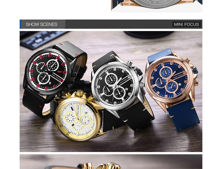 MINI FOCUS MF0130G Men's Quartz Chronograph Watch | Waterproof Business Watch Supplier