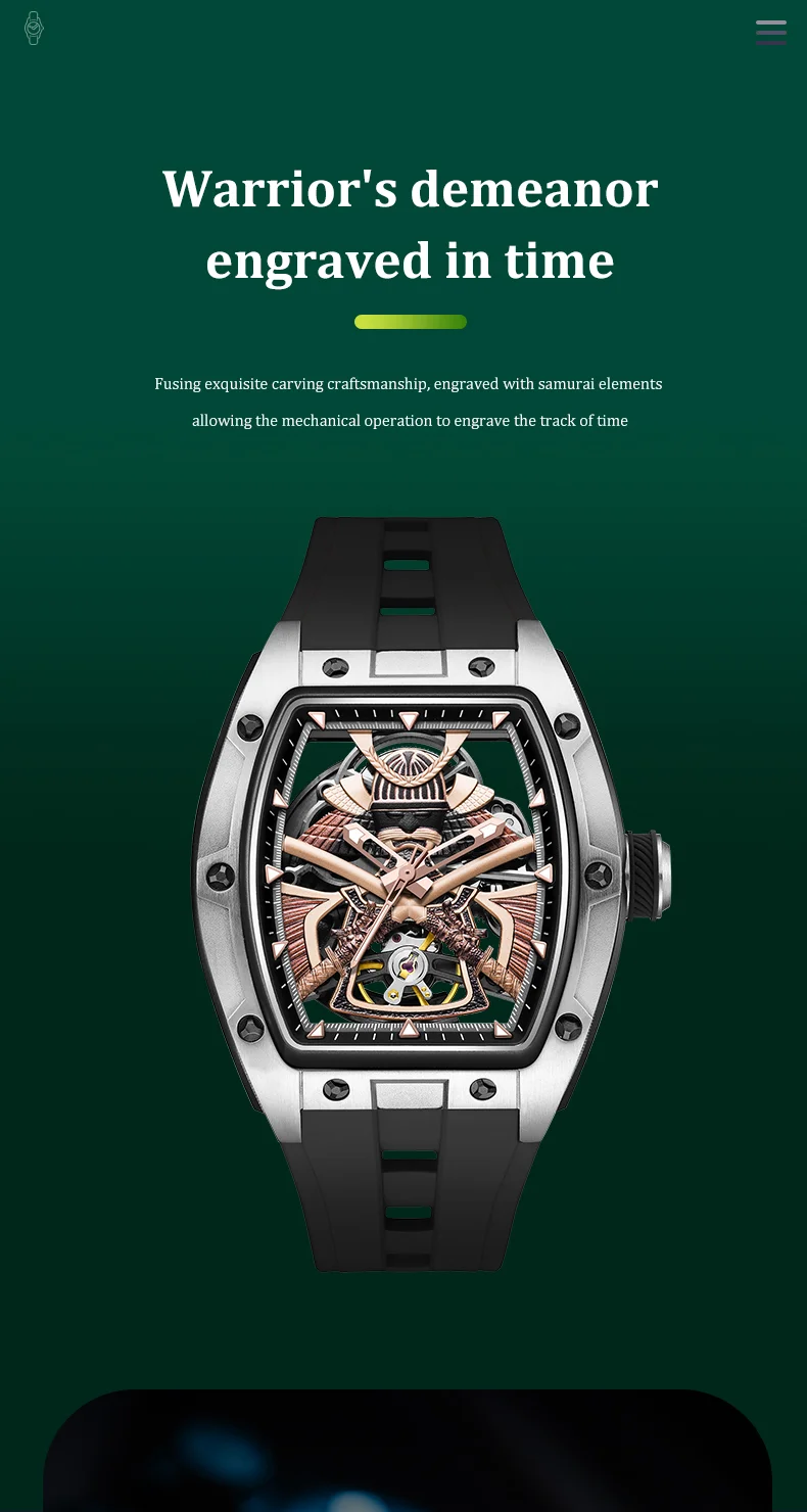 CHANCE 91985 Samurai Tourbillon Watch – Hollow Dial Luxury Mechanical Automatic Men’s Watch