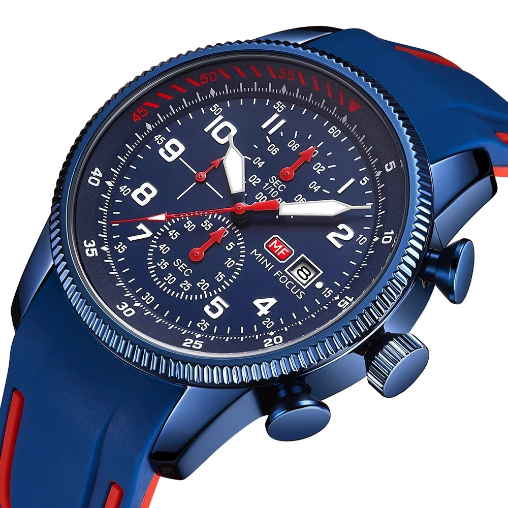 Mini Focus Luxury Silicone Sport Chronograph Men’s Quartz