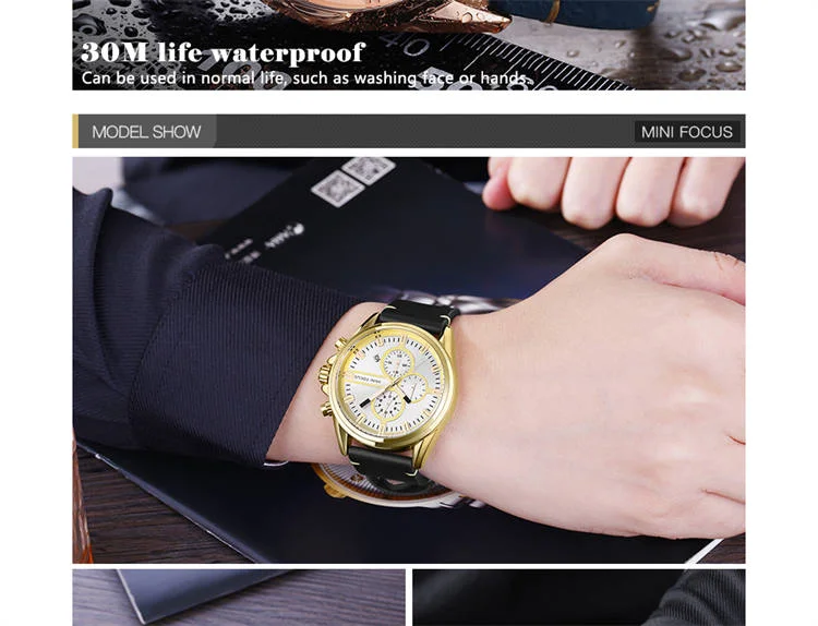 MINI FOCUS MF0130G Men's Quartz Chronograph Watch | Waterproof Business Watch Supplier