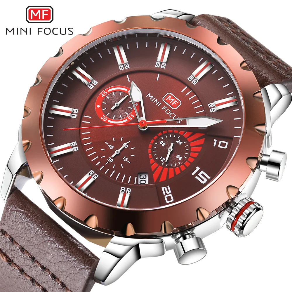 Mini Focus Luxury Men's Chronograph Watch Big Dial