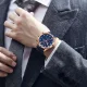 Mini Focus Blue Chronograph Watch for Men Stainless Steel