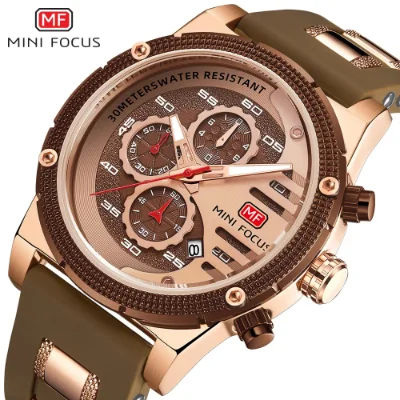 Mini Focus Men’s Quartz Wristwatch Alloy Case, Silicone