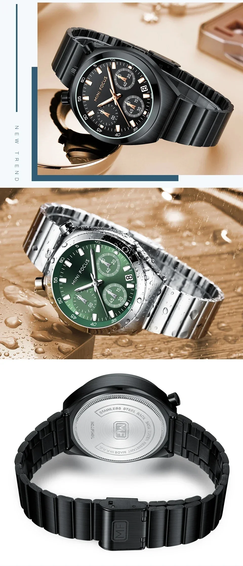 Mini Focus Fashion Wristwatch for Wholesale Elegant Women's Waterproof Quartz Watch with Stainless Steel Strap