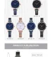 MINI FOCUS Women’s Luxury Quartz Watch Rose Blue Mesh Strap