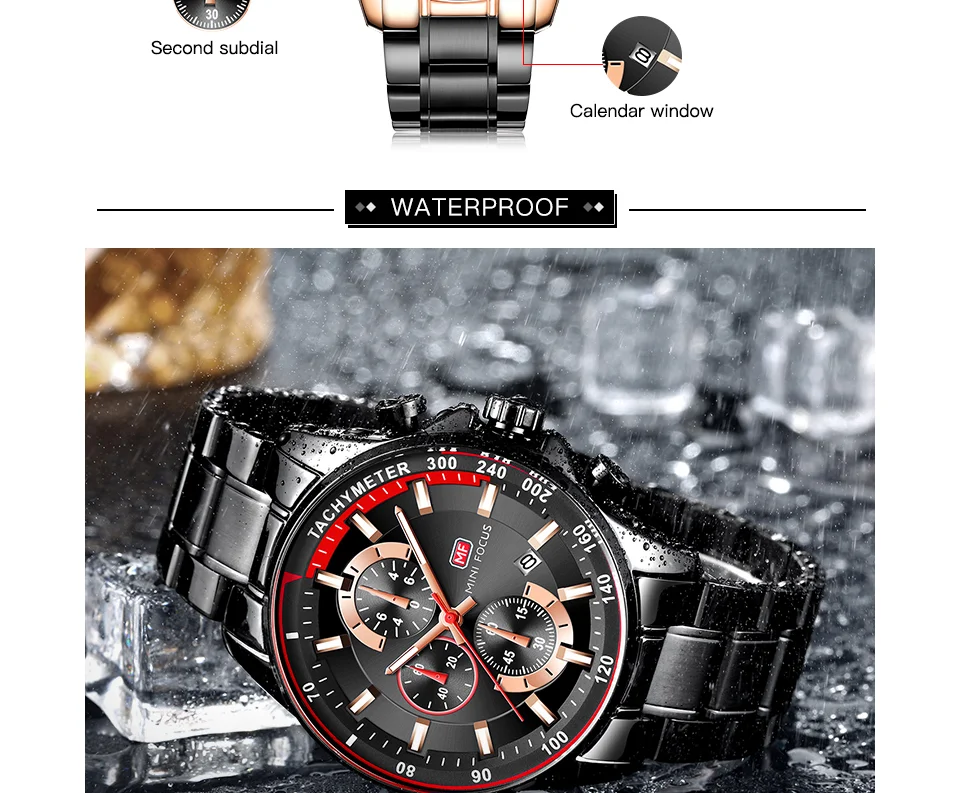 Mini Focus MF0218G Men’s Luxury Stainless Steel Quartz Watch | Silver | Factory Direct Wholesale