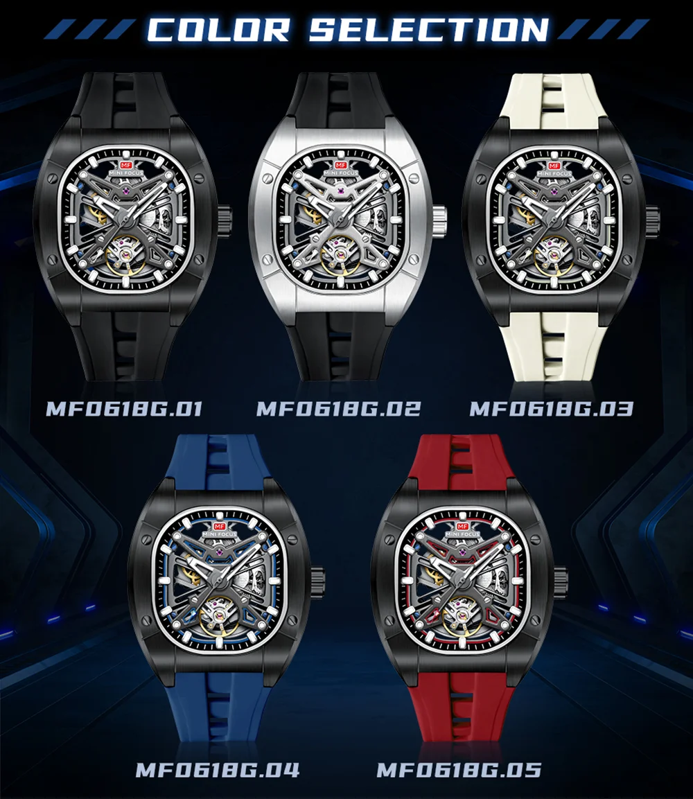 MINI FOCUS MF0618G Automatic Mechanical Watch 45.1mm