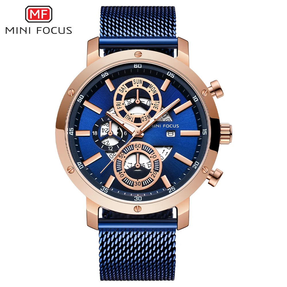 Mini Focus Chronograph Men’s Quartz Watch Sports Waterproof