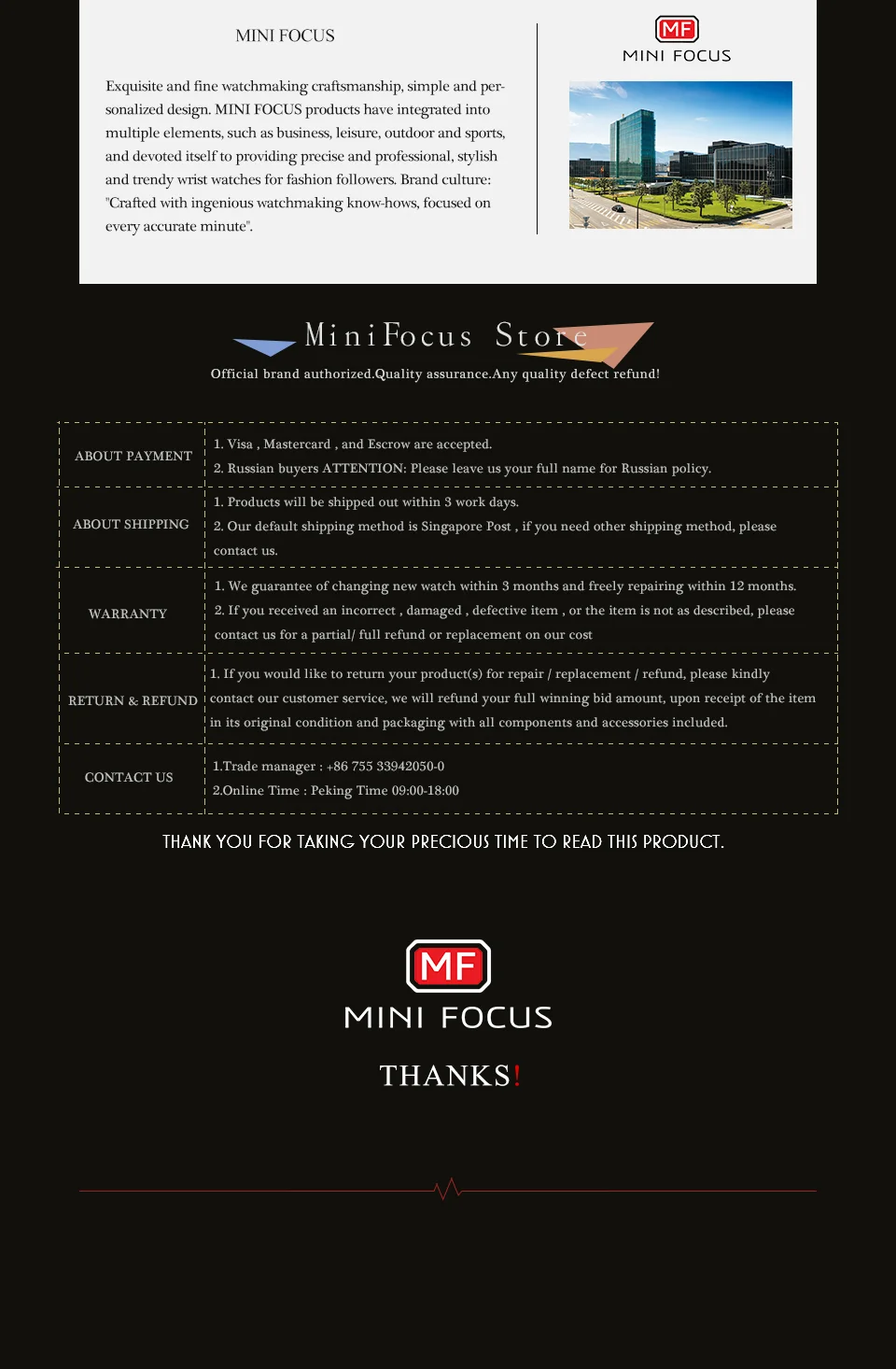 Mini Focus MF0135G Dual Time Men’s Watch | Waterproof Multi-Time Zone Quartz Watch Wholesale