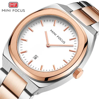 MINI FOCUS Quartz Mens Watch with Steel Strap Wholesale